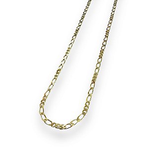 Corrente Masculina Elos 3x3 4mm Folheado em Ouro 18k