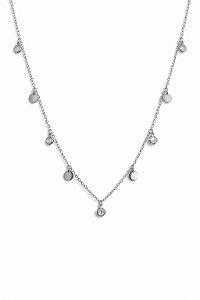 Colar Astros 60cm Zircônias e Esferas