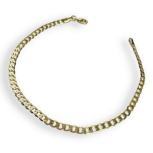 Pulseira Masculina Grumê 0.5mm Folheada em Ouro 18K