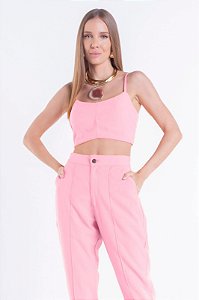 Cropped com Amarração nas Costas e Alças Reguláveis
