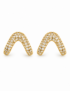 Brinco Marie Cravejado em Zircônias Ouro 18k