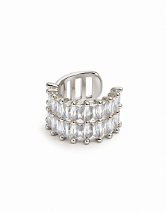 Piercing Duplo Diamond Ródio Branco