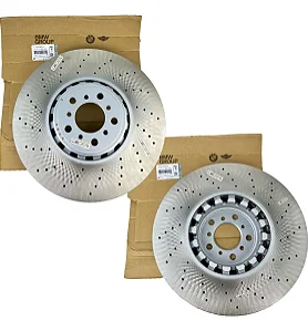 Par Discos Freio Dianteiros Bmw X5 X6 M Sport 2014 Á 2019 34112284902 34112284901