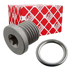 Bujão Carter Óleo Audi A3 A4 A5 A6 A7 A8 2007 2008 2009 2010 2011 2012 2013 2014 2015 á 2025 N91167901 FEBI