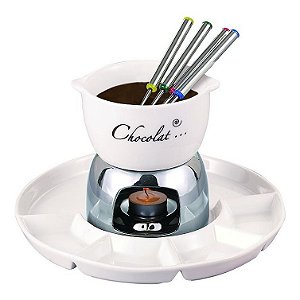 Conjunto Para Fondue Hauskraft Charmy em Porcelana para 4 Pessoas