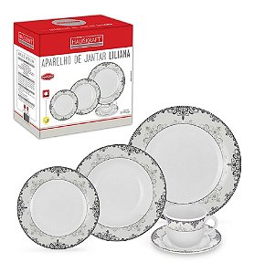 Aparelho De Jantar Em Porcelana Hauskraft Linha Liliana 20 Peças