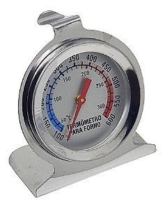 Termômetro Analógico Para Forno 300°C Em Aço Inox Hauskraft