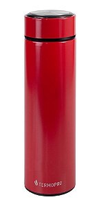 Squeeze Termico Termopro Garrafa Vermelho 500ml  Filtro Inox