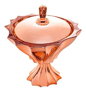 Potiche De Cristal Wolff Paradise Rose Metalico 28274