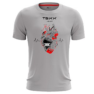Camiseta Texx Branca Vermelha Heart M