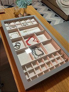 Caixa Organizadora para acessórios com tampa em vidro G