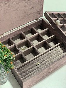 Caixa Organizadora para acessorios com duas bandejas