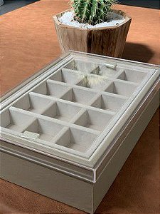 Caixa Organizadora para acessorios com tampa de acrilico