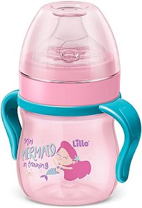 Caneca Aprendizado c/alca Evolution bebe 150ml Rosa