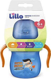 Caneca Aprendizado c/alca Evolution bebe 150ml azul