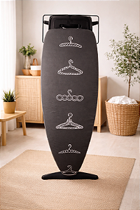 Tábua de passar Roupas em Alumínio Styl Pro, 147x47cm, 99cm de Altura, suporte para Caldeira à Vapor -| AFER