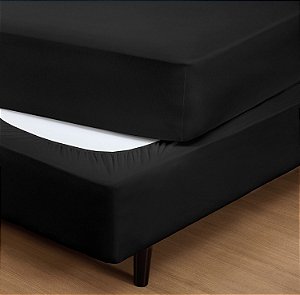 Saia Box Solteiro Liso - Fit Box Malha