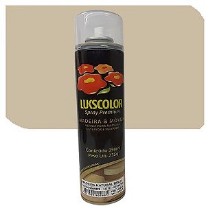 Spray Lukscolor Madeira e Móveis Natural Brilhante 350 ml