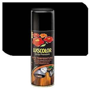 Spray Lukscolor Alta Temperatura Preto 350 ml