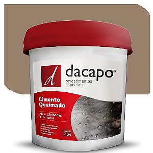 Cimento Queimado Dacapo Para Área Molhada e Fachada Concreto Suave 25 Kg