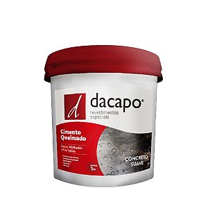 Cimento Queimado Dacapo Para Área Molhada e Fachada Concreto Suave 5 Kg