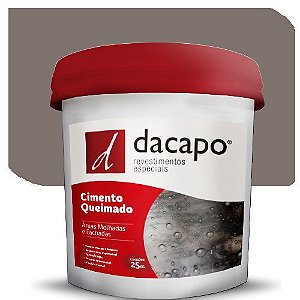 Cimento Queimado Dacapo Para Área Molhada e Fachada Platina 25 Kg