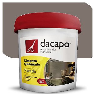 Cimento Queimado Dacapo Para Parede Platina 25 Kg