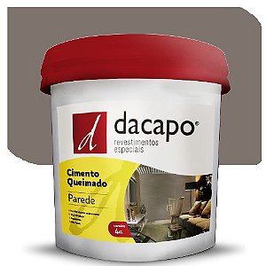 Cimento Queimado Dacapo Para Parede Platina 5 Kg