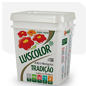 Tinta Látex Acrílica Lukscolor Tradição Fosco Branco Balde 18 Litros