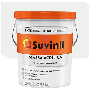 Massa Acrílica Suvinil Interior/Exterior Balde 5,5 KG