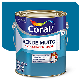 Tinta Acrílica Coral Rende Muito Fosco Azul Profundo 3,2  Litros