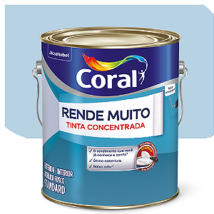 Tinta Acrílica Coral Rende Muito Fosco Azul Sereno 3,2 Litros