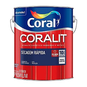 Tinta Esmalte Coral Coralit Brilhante  Secagem Rápida Branco 3 Litros