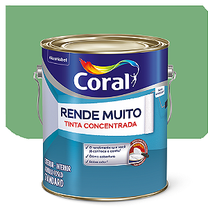 Tinta Acrílica Coral Rende Muito Fosco Verde Angra 3,2 Litros