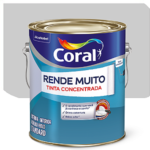 Tinta Acrílica Coral Rende Muito Fosco Cinza Alpino 3,2 Litros