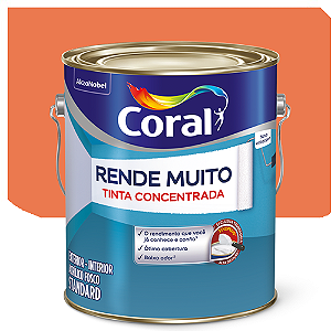 Tinta Acrílica Coral Rende Muito Fosco Laranja Maracatu 3,2 Litros