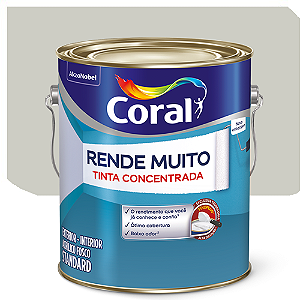 TINTA ACRÍLICA CORAL RENDE MUITO FOSCO CRÔMIO 3,2  LITROS