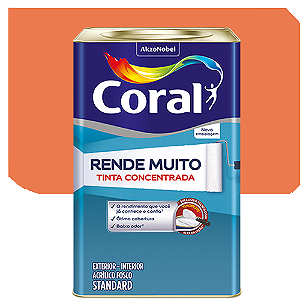 Tinta Acrílica Coral Rende Muito Fosco Laranja Maracatu 16 Litros