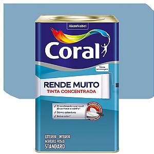 Tinta Acrílica Coral Rende Muito Fosco Azul dos Andes 16 Litros