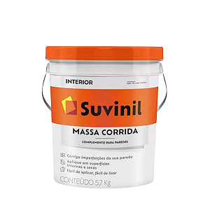Massa Corrida Suvinil Interior 5,7kg Balde