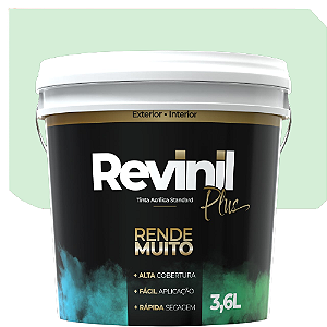 Tinta Acrílica Standard Revinil Rende Muito Verde Água 3,6 Litros