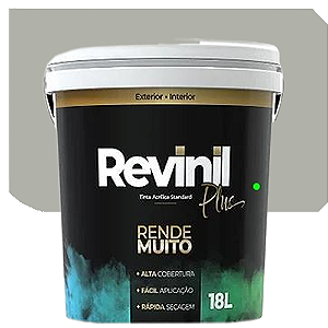 Tinta Acrílica Standard Revinil Rende Muito Cromio 3,6 Litros