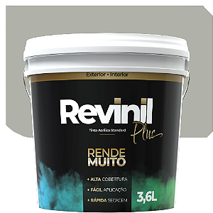 Tinta Acrílica Standard Revinil Rende Muito Crômio 18 Litros