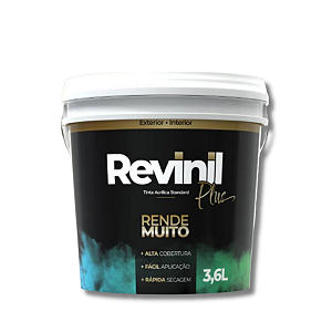 Tinta Acrílica Standard Revinil Rende Muito Branco Gelo 3,6 Litros