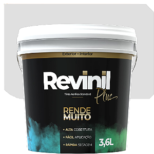 Tinta Acrílica Standard Revinil Rende Muito Branco Gelo 3,6 Litros