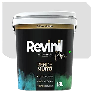 Tinta Acrílica Standard Revinil Rende Muito Branco Gelo 18 Litros