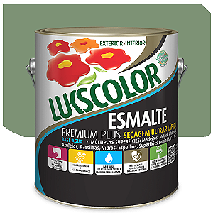 Tinta Esmalte Lukscolor Premium Plus Base Água Acetinado Tidal Wave 3,2 litros