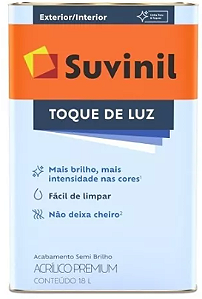 Tinta Suvinil Acrílica Semi Brilho Toque de Luz Branco Neve 18 Litros