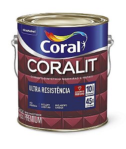 TINTA ESMALTE CORAL CORALIT ALTO BRILHO ALUMINIO 3,6 LITROS