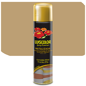 Spray Lukscolor Metalizada Ouro Interno 350 ML